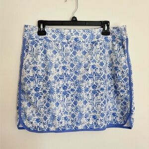 Vineyard Vines Performance Skort Womens Size 12 Skirt Blue And White Floral